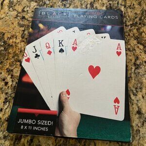 Oversized playing cards (still in original plastic)  8" X 11"